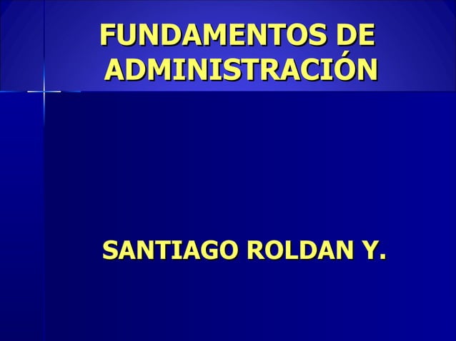 Fundamentos de Administracion