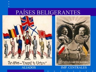 PAÍSES BELIGERANTES ALIADOS IMP. CENTRALES 