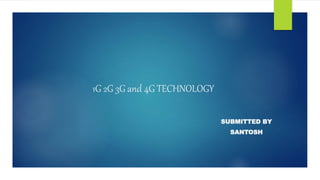 1G 2G 3G and 4G TECHNOLOGY 
SUBMITTED BY 
KARTHIK 
 