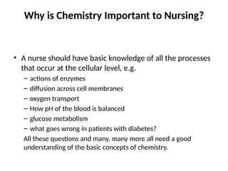 Comprehensive Biochemistry for Nursing Students: Fundamentals and Applications | PPTX