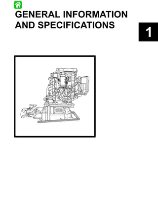 GENERAL INFORMATION
AND SPECIFICATIONS
                                              1




90-831996R1 JUNE 1996   GENERAL INFORMATION   1-–1
 