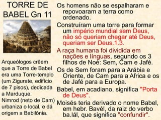 Consequências da desobediência
3.7 Vergonha e culpa (o homem passa a não estar
bem consigo e daí surgem os problemas psicológicos).
3.8-10 Fuga da presença de Deus e medo.
3.12-13 Não conseguiram assumir a culpa. Num jogo de
empurra-empurra não mais se entenderá com o próximo.
3.16-19 Fim do paraíso (o mundo não será mais amistoso).
3.22 Separado de Deus não tem mais a vida eterna.
As iniciativas de Deus:
3.9 Buscou o homem.
3.21 Cuidou, fez vestimenta.
3.15 Providenciou a oportunidade
de recuperação. 29
 