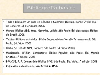 4.26b Deus prepara a recuperação.
6.2 Filhos de Deus – homens poderosos (talvez os nefilins) –
que geraram uma sociedade perversa. Surge o harém.
6.3 120 anos*: Limitar a maldade e o tempo de se
arrepender.
6.5 Reafirma que o homem é um pecador por natureza.
6.7 “arrepende-se” = Deus julga e muda o curso das coisas.
7.1 O julgamento é posto em andamento.
7.10,11 O dilúvio (universal ou local?), água de cima e de
baixo (as mesmas de 1.7), a inundação dura mais de ano.
8.21; 9.11-14 Um pacto com a humanidade: não mais castigar
o pecador com seu exterminio.
*Noé construiu a arca em 120 anos.
 