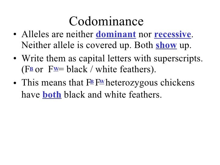 How to write genotypes for codominance
