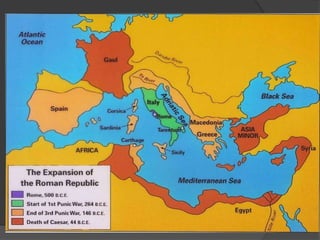 Rome- Geography, Republic, Punic wars notes