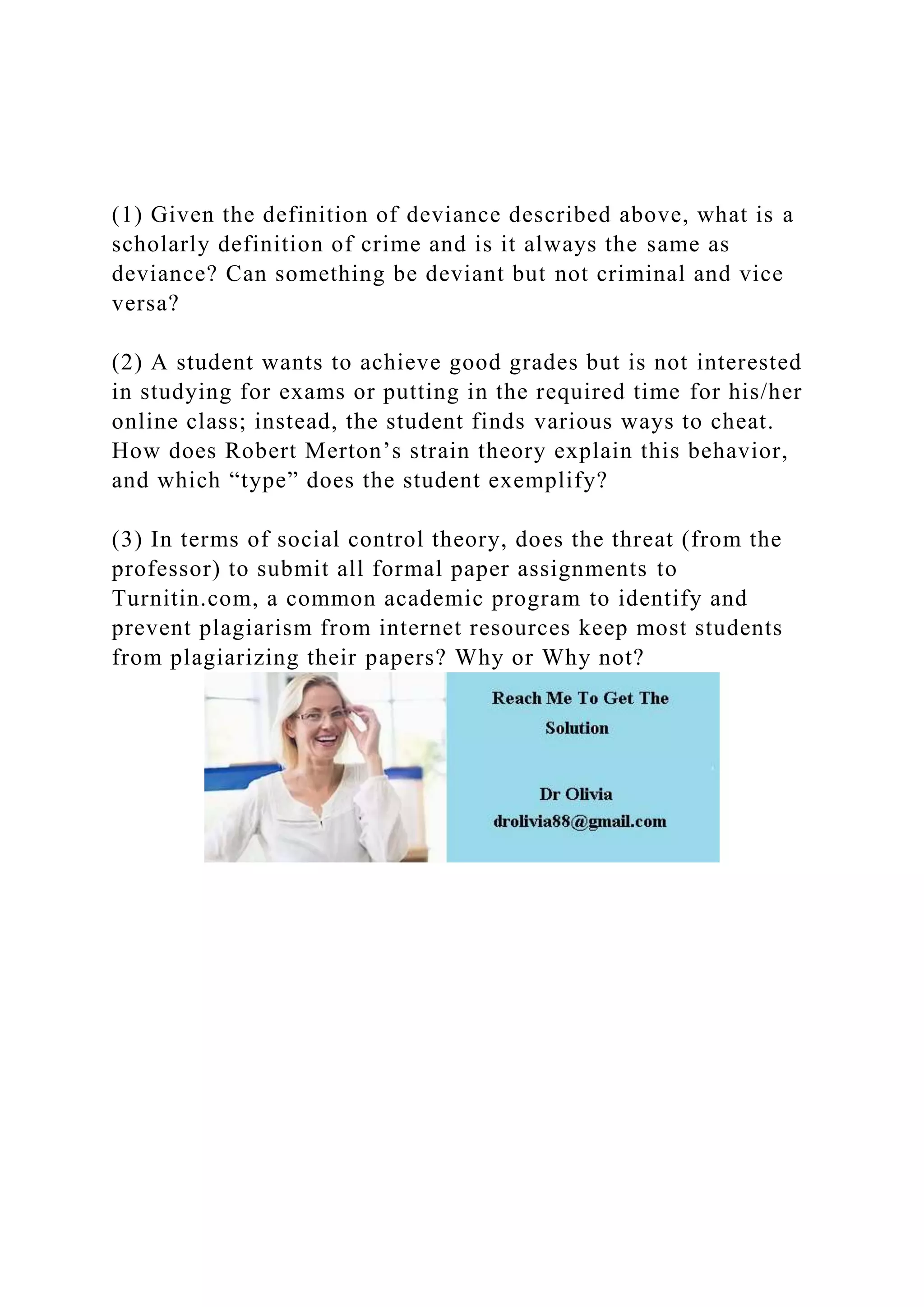 (1) Given the definition of deviance described above, what is a .docx