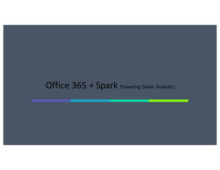 Office	365	+	Spark Powering	Delve	Analytics
 