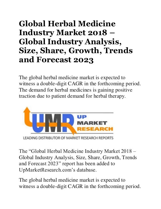 Global herbal medicine industry market