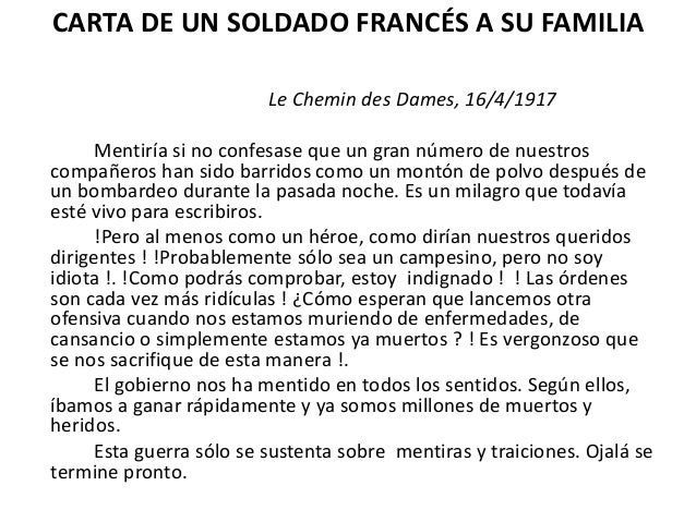 Cartas De Soldados Primera Guerra Mundial - Recipes Site r