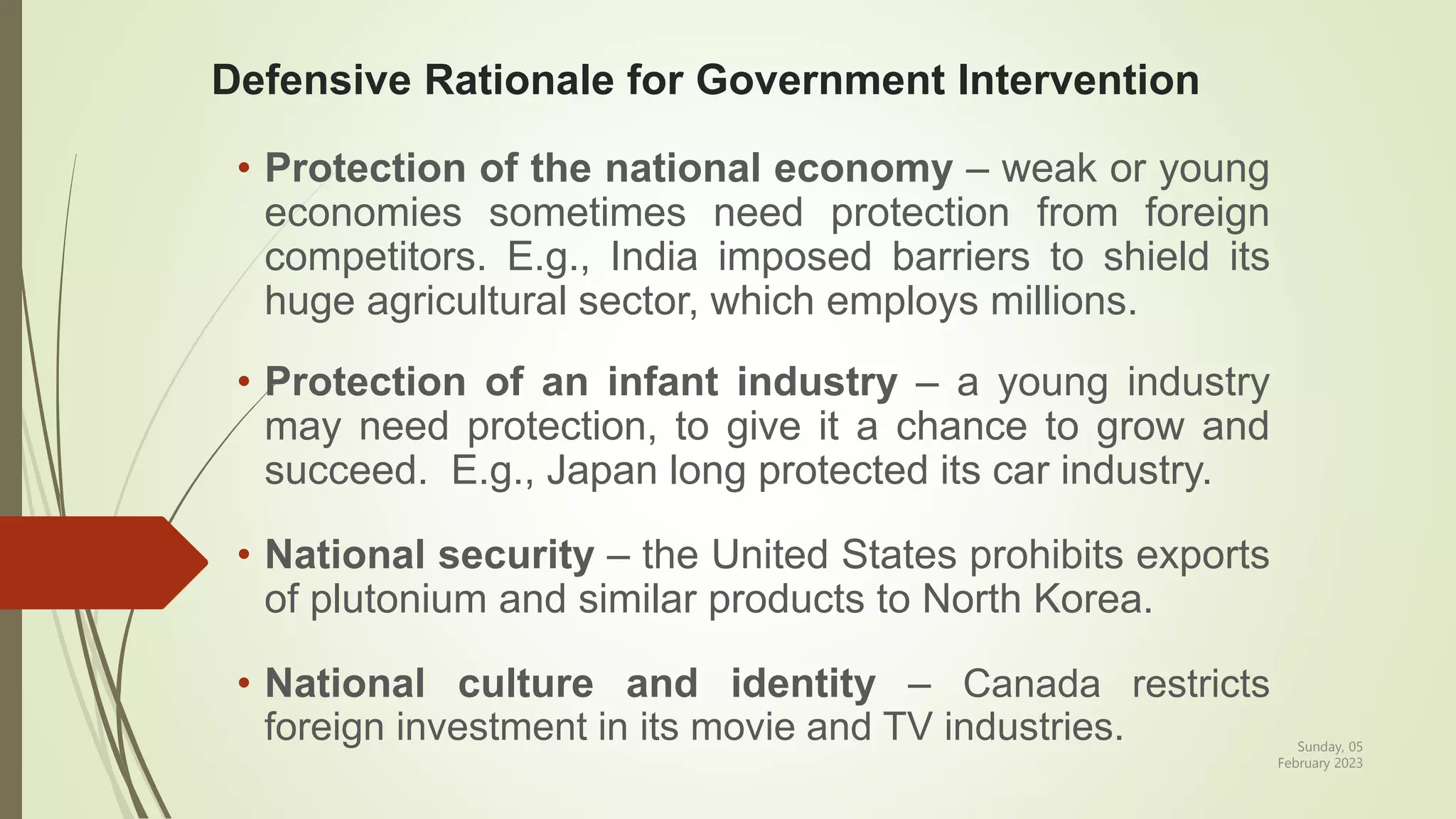 Government Protection Activity. Examples 1 Government Intervention in Trade & Investment.pptx