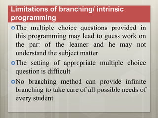 Intrinsic Programming Programed instructional material | PPTX