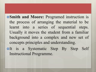 Programed instructional material | PPTX