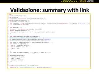 Validazione: summary with link
 