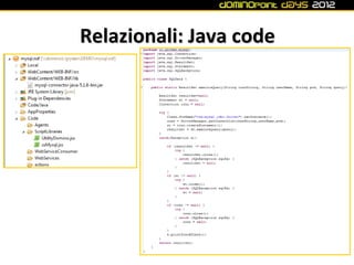 Relazionali: Java code
 