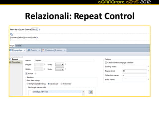 Relazionali: Repeat Control
 