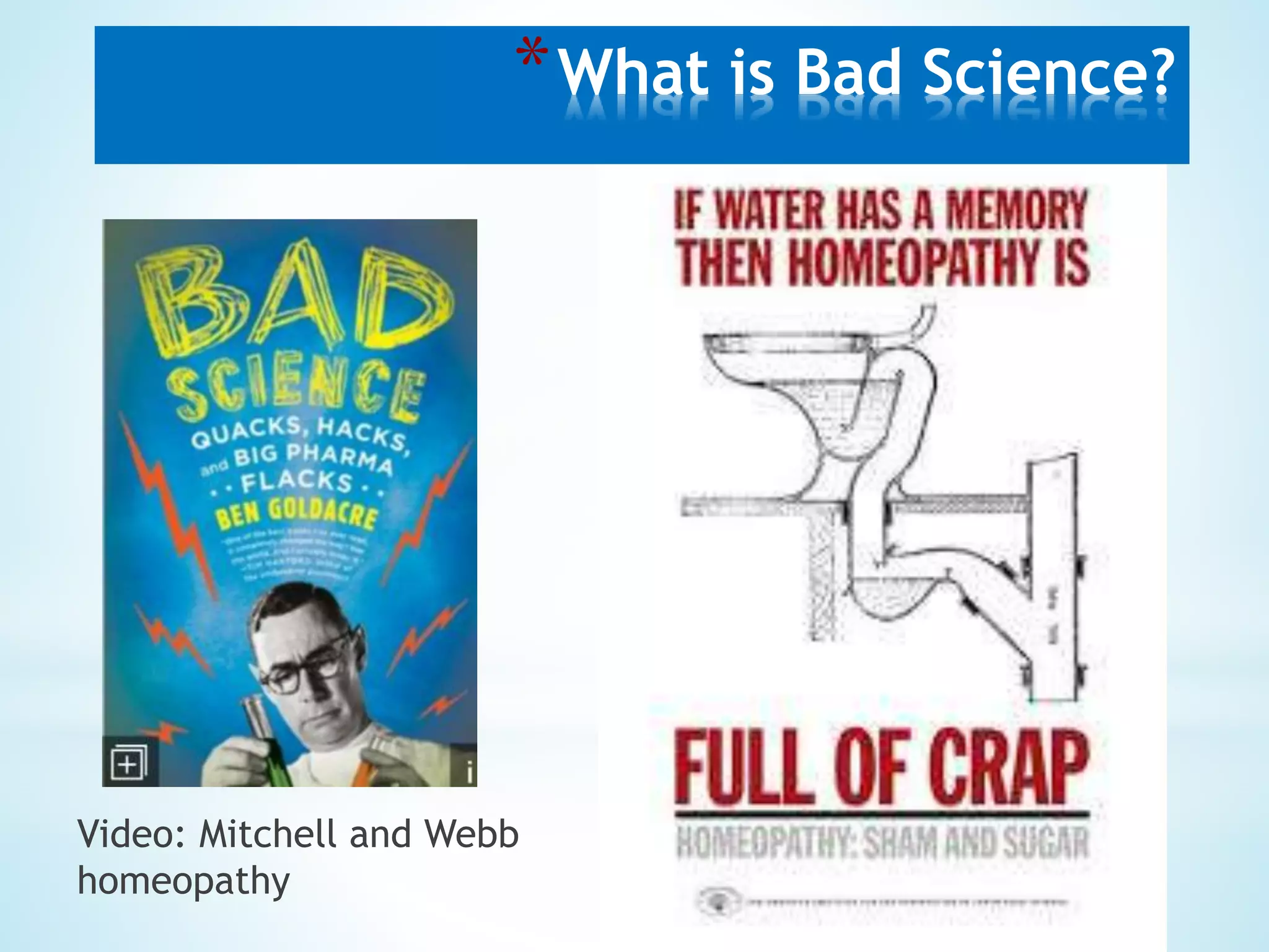 IBDP Group 4 Project: Bad Science Introduction to Students | PPTX