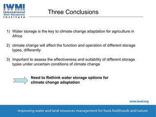 Rethinking water storage for climate change adaptation in Sub-Saharan ...