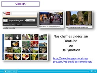 VOS STRUCTURES TOURISTIQUES
FOURNISSEURS DE CONTENUS
Kizoa
 