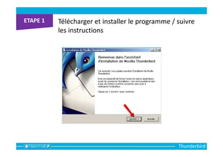 Thunderbird
Télécharger et installer le programme / suivre
les instructions
 