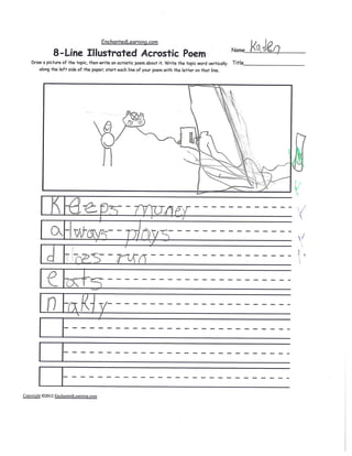 Acrostic Poems - Mrs. Holmes' 1st Grade Class