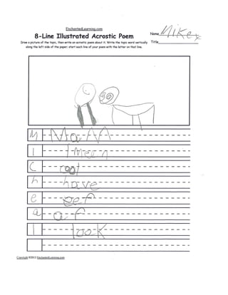 Acrostic Poems - Mrs. Holmes' 1st Grade Class