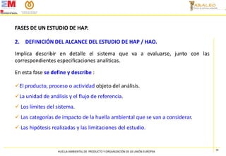 FASES DE UN ESTUDIO DE HAP.
2.

DEFINICIÓN DEL ALCANCE DEL ESTUDIO DE HAP / HAO.

Implica describir en detalle el sistema ...