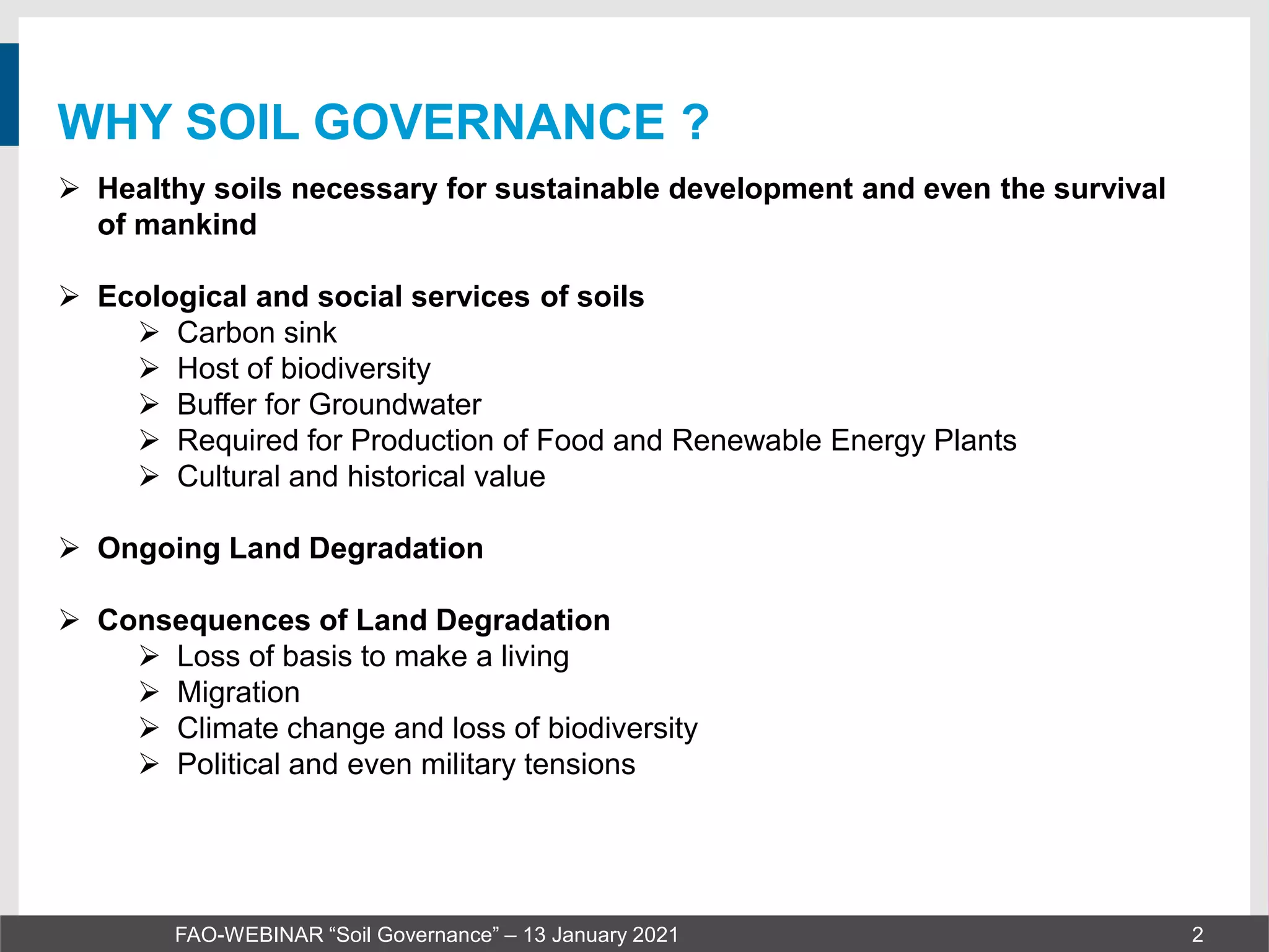 Good Governance for sustainable soil management: How to do it? | PPTX