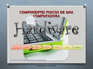 COMPONENTES FISICOS DE UNA
COMPUTADORA

BERNARDO BENJAMIN OCAÑA DOMINGUEZ
Computacion - FA.CE.NA.

 