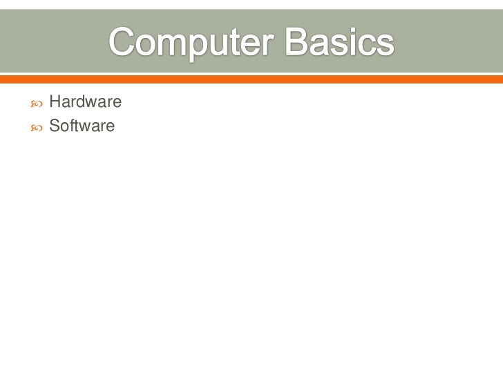 1 hardware fundamentals