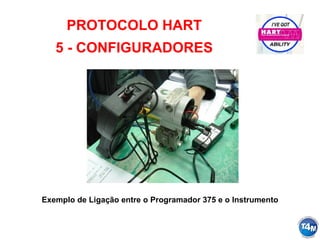 Exemplo de Ligação entre o Programador 375 e o Instrumento
PROTOCOLO HART
5 - CONFIGURADORES
 