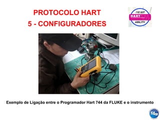 Exemplo de Ligação entre o Programador Hart 744 da FLUKE e o instrumento
PROTOCOLO HART
5 - CONFIGURADORES
 