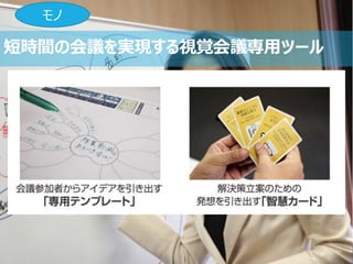 44
モノ
短時間の会議を実現する視覚会議専用ツール
 