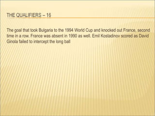 What was the significance of this goal? (1 point) Name the goal scorer and the defender who gave it away? (1 point)