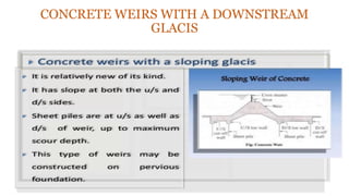 CONCRETE WEIRS WITH A DOWNSTREAM
GLACIS
 