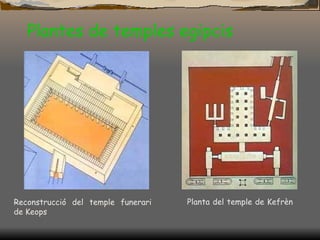Plantes de temples egipcis Planta del temple de Kefrèn  Reconstrucció del temple funerari de Keops  