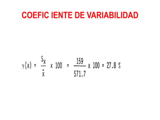 COEFIC IENTE DE VARIABILIDAD
 