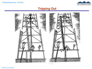 Drilling Engineering – Fall 2012
Prepared by: Tan Nguyen
Tripping Out
 