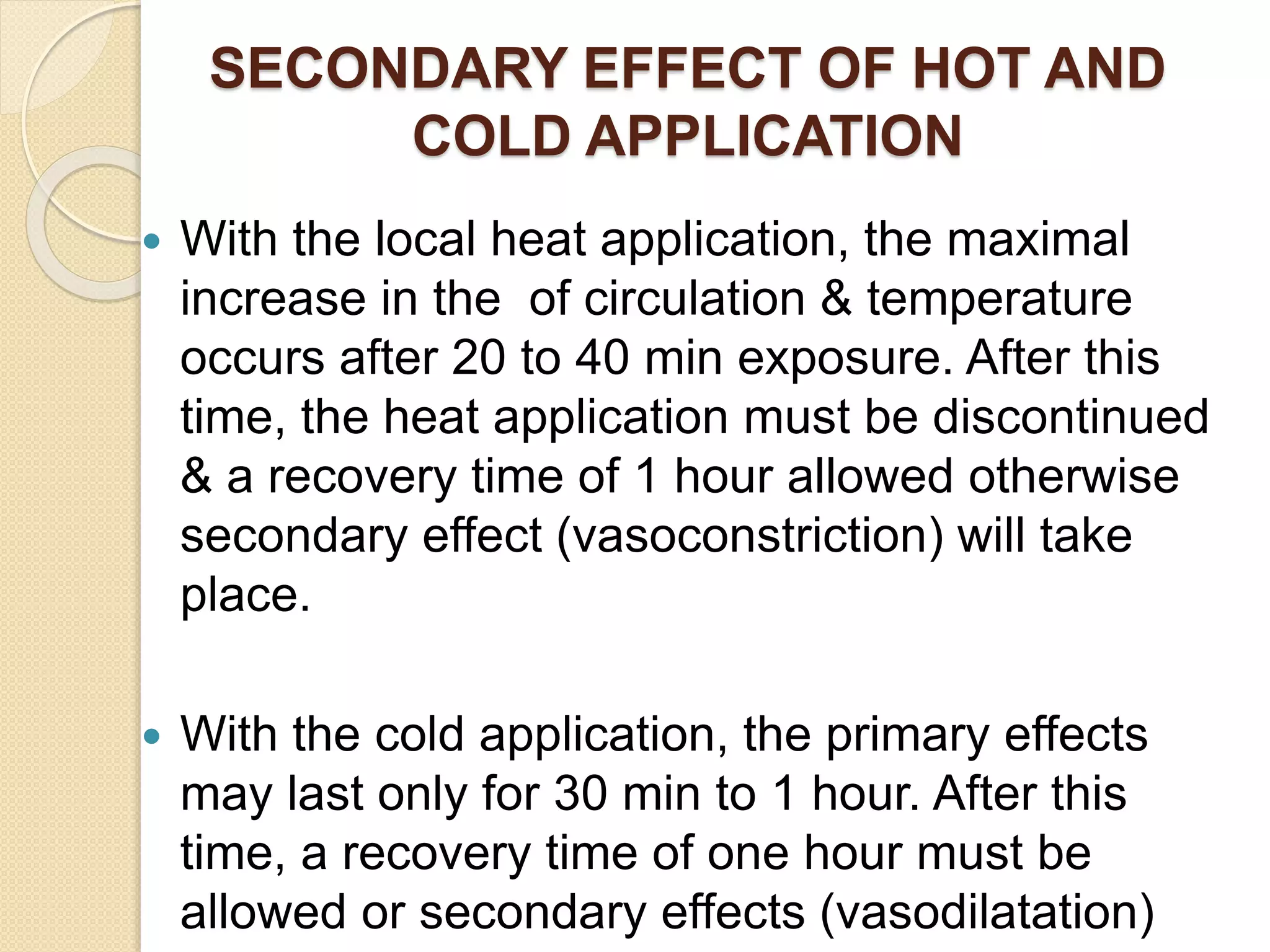 Cold Application Types Hot & Cold Application | PPTX