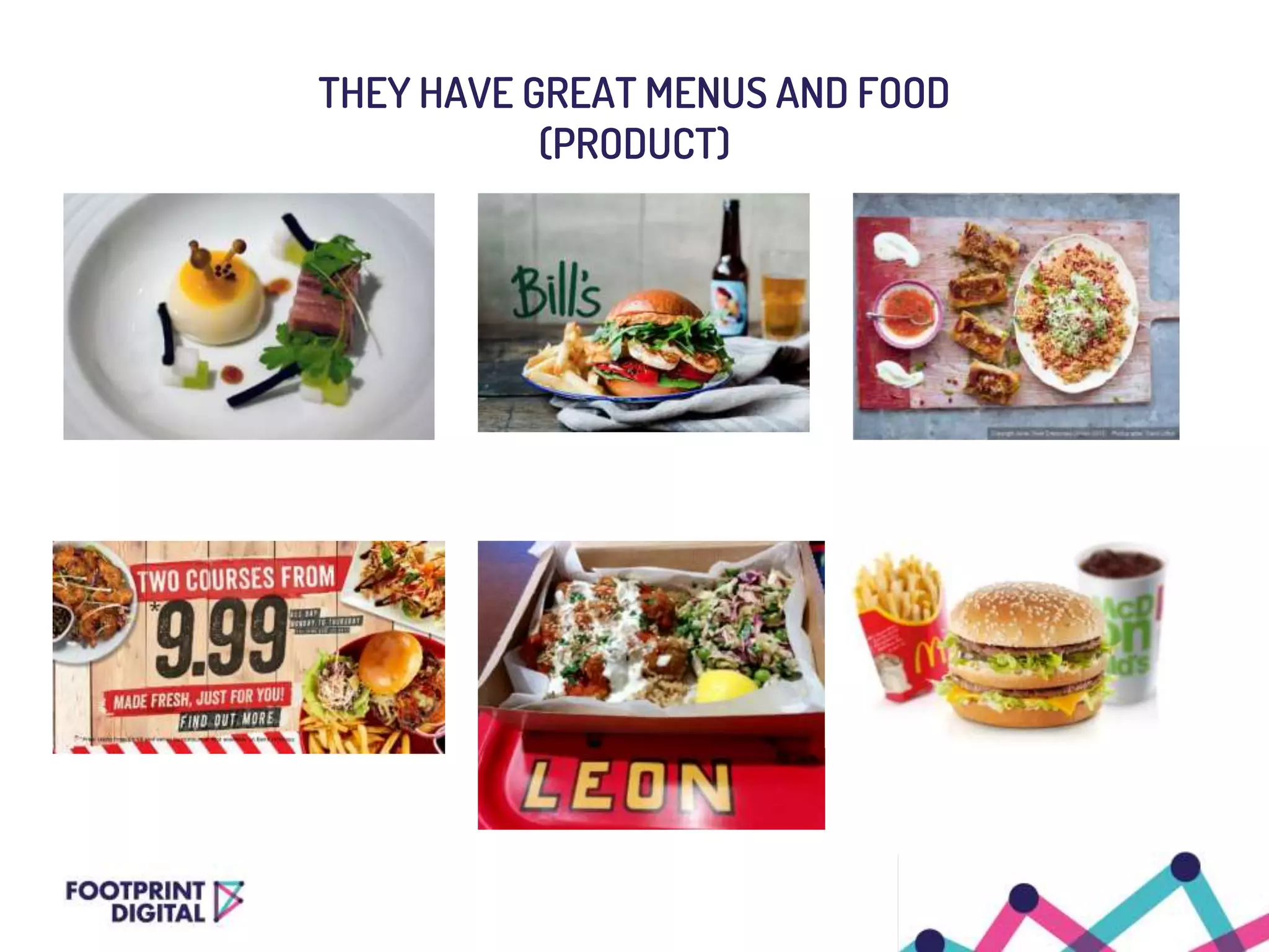 THEY HAVE GREAT MENUS AND FOOD
(PRODUCT)
 