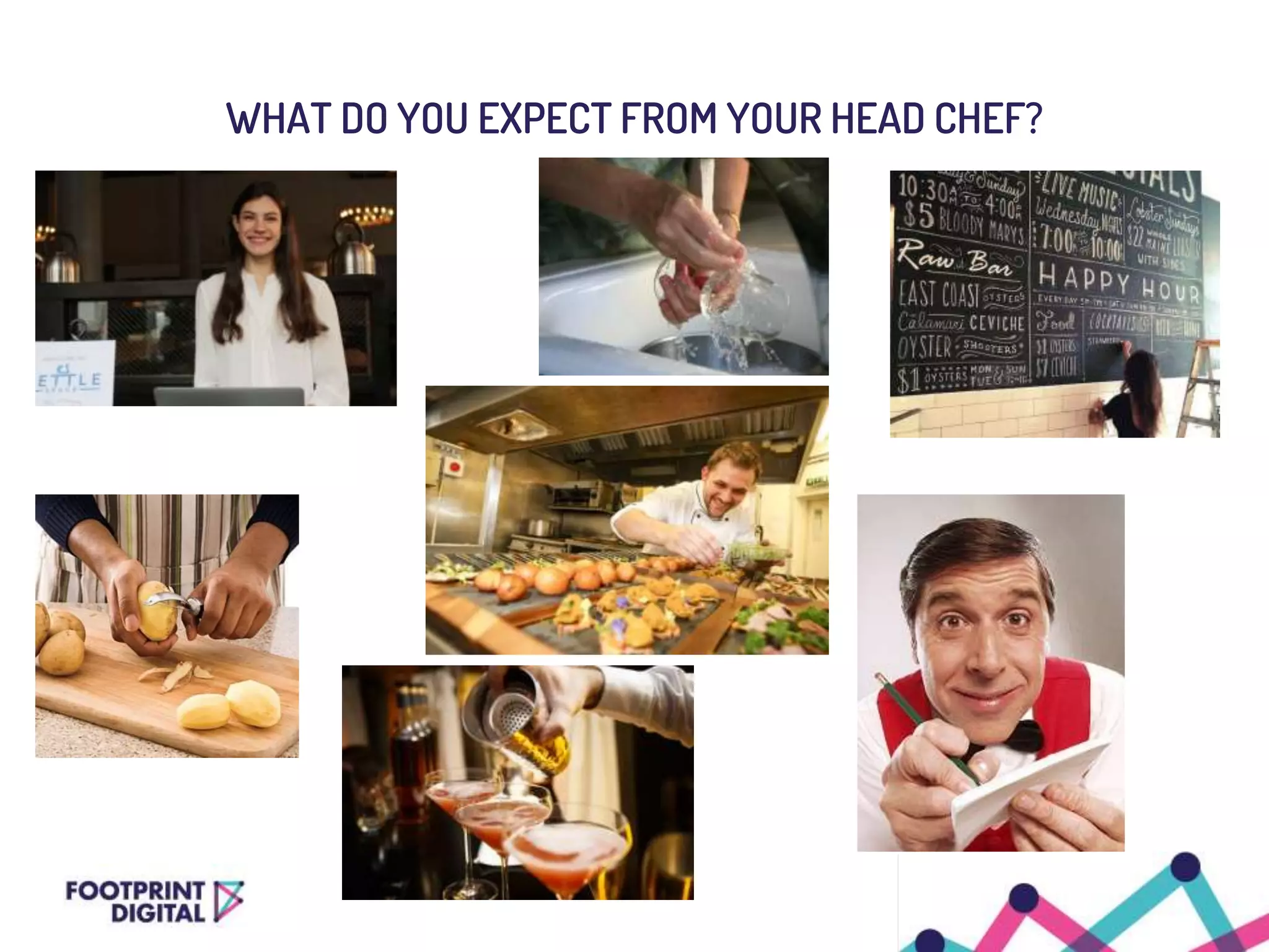 WHAT DO YOU EXPECT FROM YOUR HEAD CHEF?
 