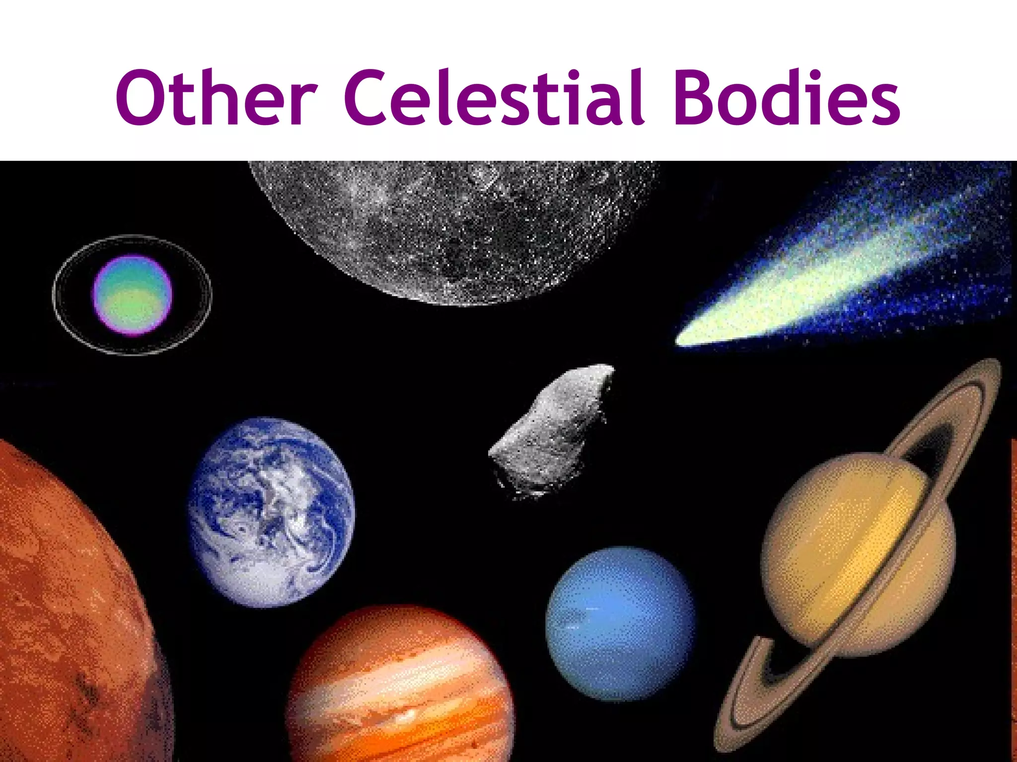 Other Celestial Bodies

Chapter - 17

Solar System

 