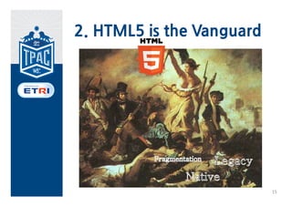 2. HTML5 is the Vanguard




                           15
 