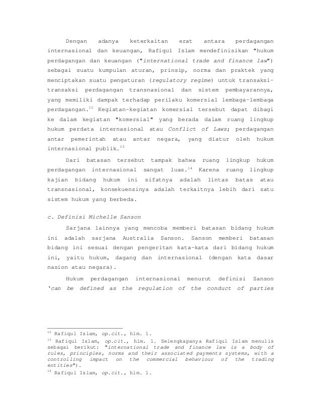 Hukum Perdagangan Internasional Prinsip Prinsip Dan Konsepsi Dasar By