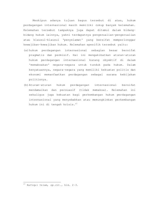 Hukum Perdagangan Internasional Prinsip Prinsip Dan Konsepsi Dasar By