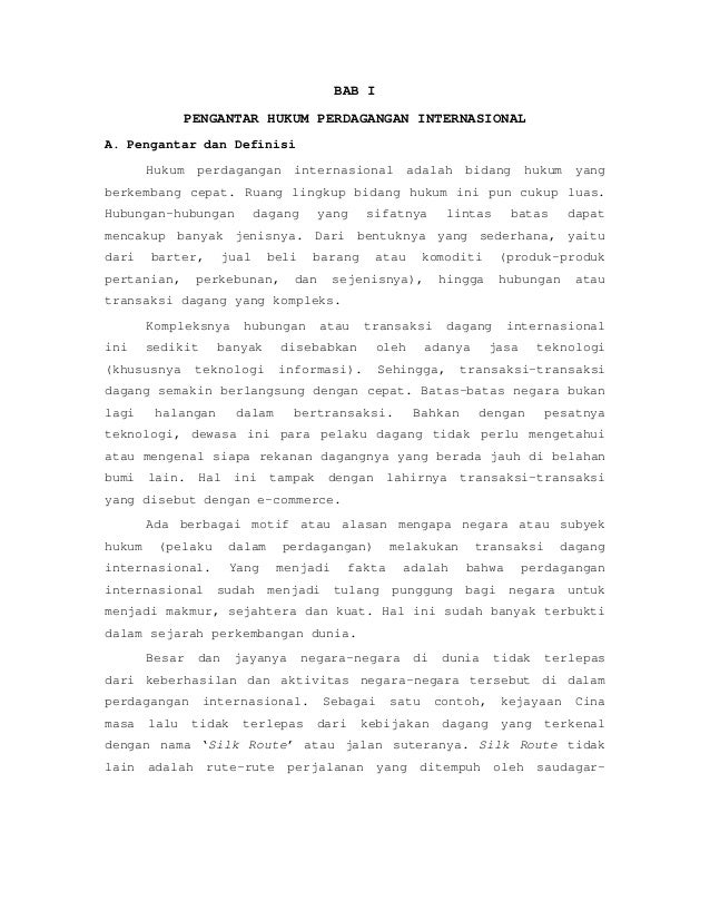 Hukum Perdagangan Internasional Prinsip Prinsip Dan Konsepsi Dasar By