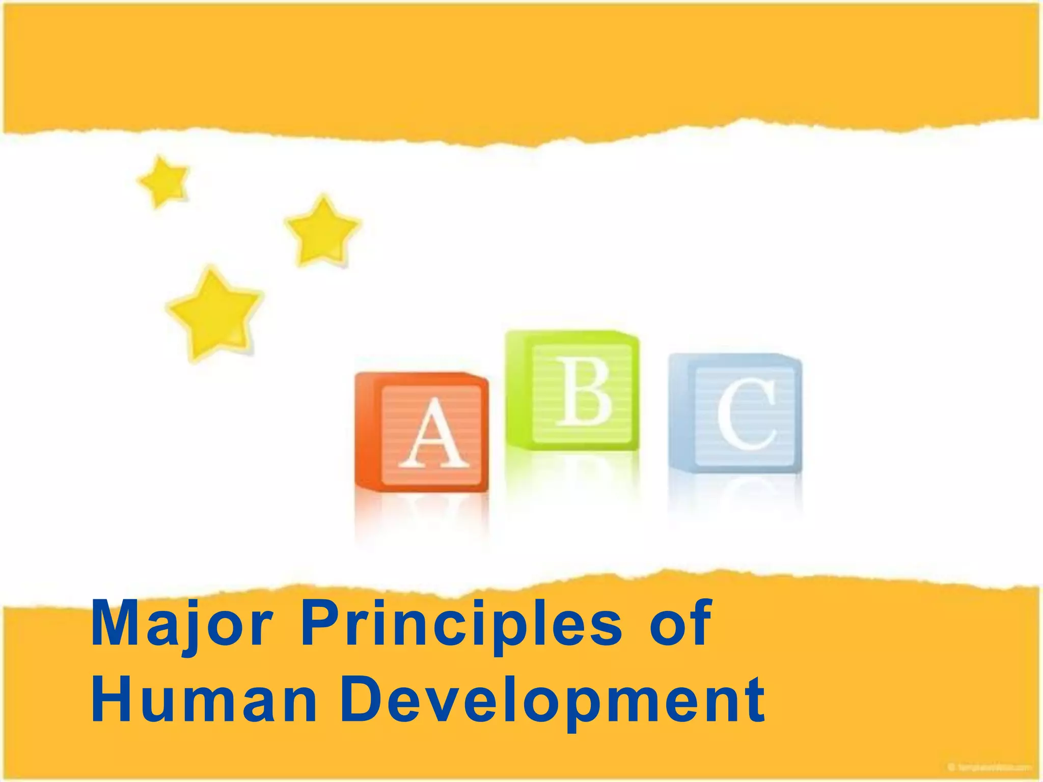 Major Principles of
Human Development
 