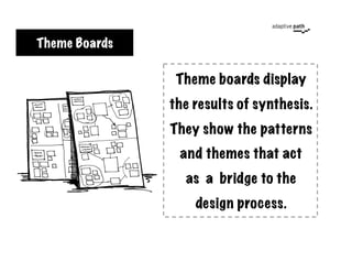 Theme Boards

                Theme boards display
               the results of synthesis. 
               They show the ...