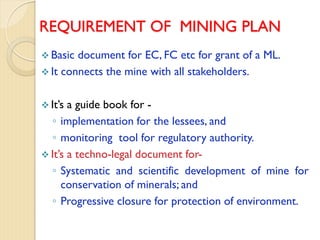 Mining Plan Sample Format Comprehensive Guide to Mining Plans and Sustainable Mining Practices | PDF