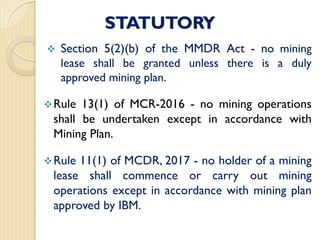 Comprehensive Guide to Mining Plans and Sustainable Mining Practices | PDF