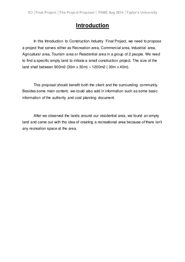 Project 2 The Project Proposal